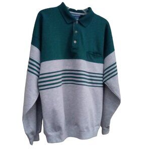 Editions by Van Heusen polo knit long sleeve shirt sz L (0064)
